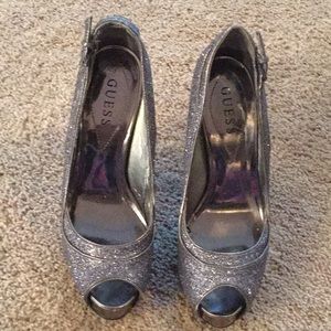 Purple glitter heel. Wore once for an event.